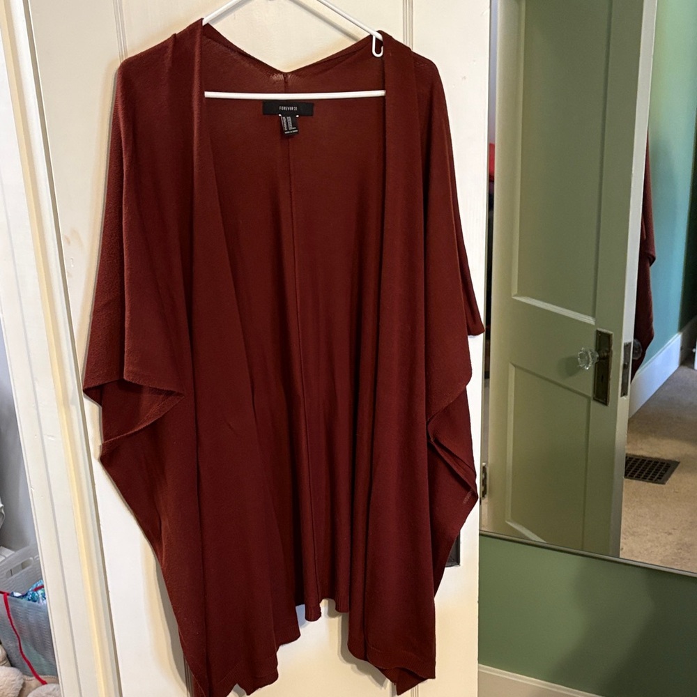 Forever 21 Rust wide sleeve Cardigan